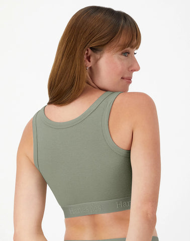 Hanes Originals Women's SuperSoft Comfywear Rib Banded Crop Top