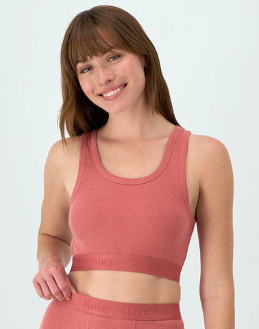 Hanes Originals Women's SuperSoft Comfywear Rib Banded Crop Top