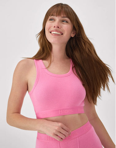 Hanes Originals Women's SuperSoft Comfywear Rib Banded Crop Top
