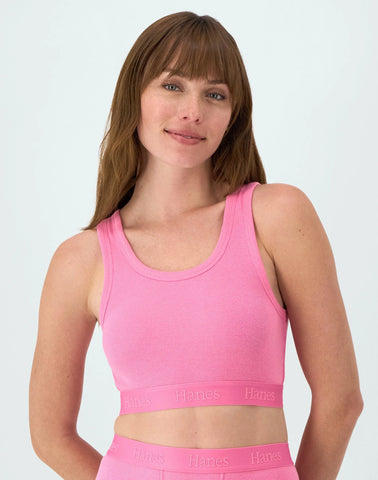 Hanes Originals Women's SuperSoft Comfywear Rib Banded Crop Top
