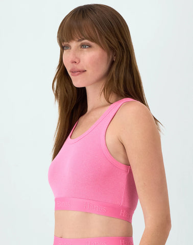 Hanes Originals Women's SuperSoft Comfywear Rib Banded Crop Top