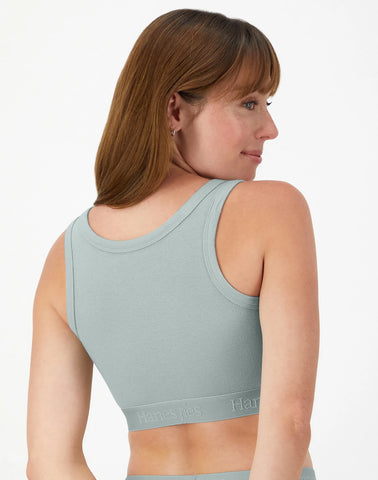 Hanes Originals Women's SuperSoft Comfywear Rib Banded Crop Top