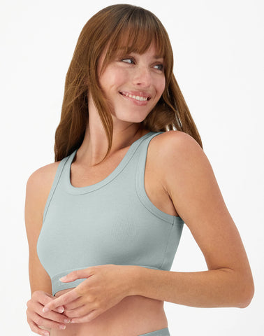 Hanes Originals Women's SuperSoft Comfywear Rib Banded Crop Top