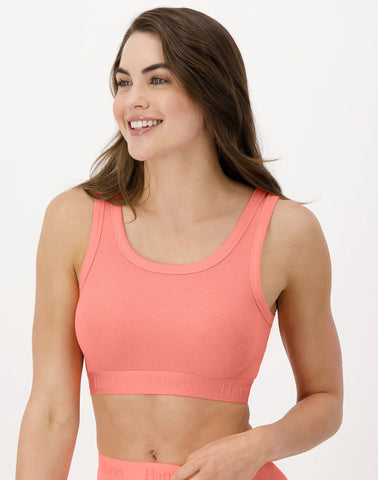 Hanes Originals Women's SuperSoft Comfywear Rib Banded Crop Top