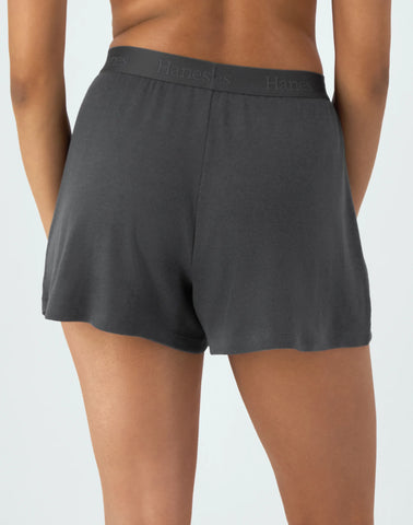 Hanes Originals Women’s SuperSoft Comfywear Rib Sleep Shorts