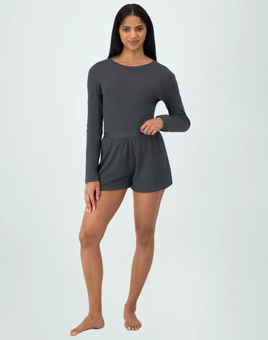 Hanes Originals Women’s SuperSoft Comfywear Rib Sleep Shorts