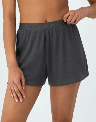 Hanes Originals Women’s SuperSoft Comfywear Rib Sleep Shorts
