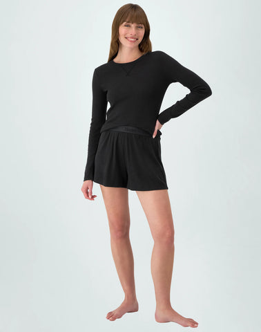 Hanes Originals Women’s SuperSoft Comfywear Rib Sleep Shorts