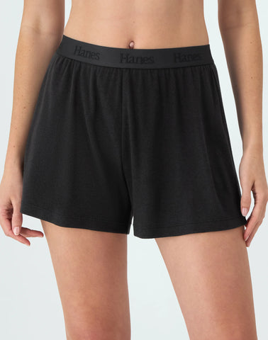 Hanes Originals Women’s SuperSoft Comfywear Rib Sleep Shorts