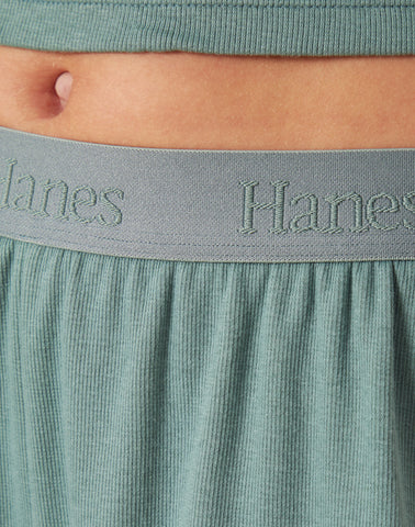 Hanes Originals Women’s SuperSoft Comfywear Rib Sleep Shorts