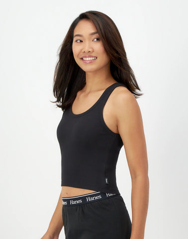 Hanes Originals Comfywear Women's Rib Crop Tank