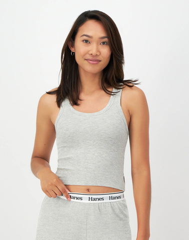 Hanes Originals Comfywear Women's Rib Crop Tank