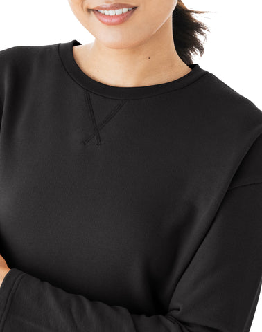 Hanes Originals Comfywear Women's French Terry Crewneck Pullover