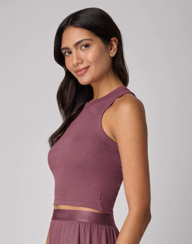Hanes Originals Women's Supersoft Comfywear Rib Racerback Crop Tank