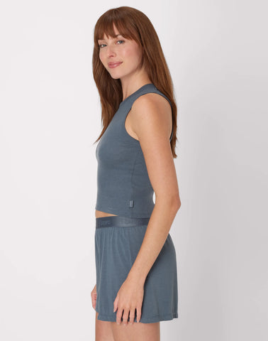 Hanes Originals Women's Supersoft Comfywear Rib Racerback Crop Tank