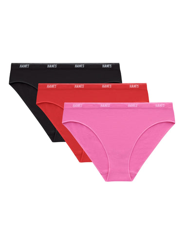 Hanes Moves Women’s 360° Flex Bikini Underwear, 3-Pack