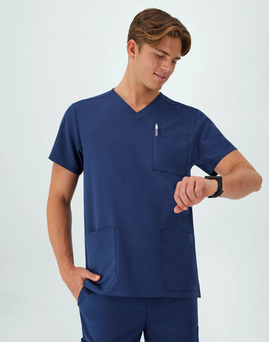 Hanes Comfort Fit Scrubs Men's V-Neck Scrub Top