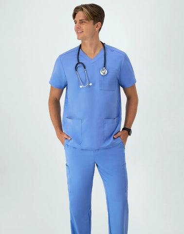 Hanes Comfort Fit Scrubs Men's V-Neck Scrub Top