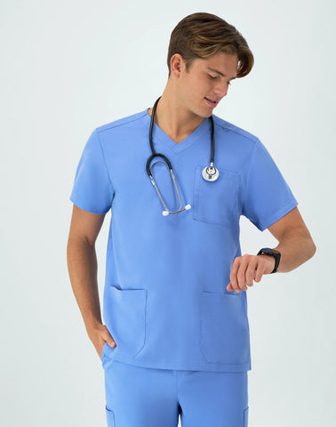 Hanes Comfort Fit Scrubs Men's V-Neck Scrub Top