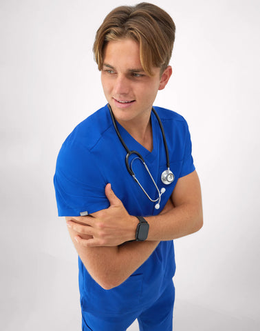 Hanes Comfort Fit Scrubs Men's V-Neck Scrub Top