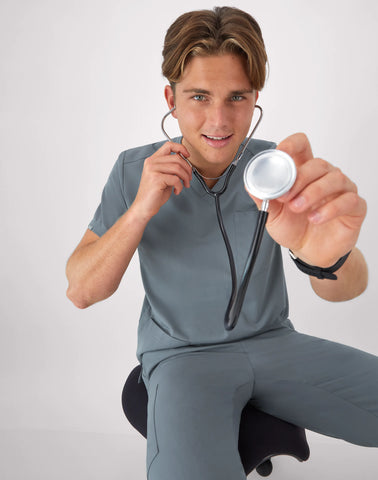 Hanes Comfort Fit Scrubs Men's V-Neck Scrub Top