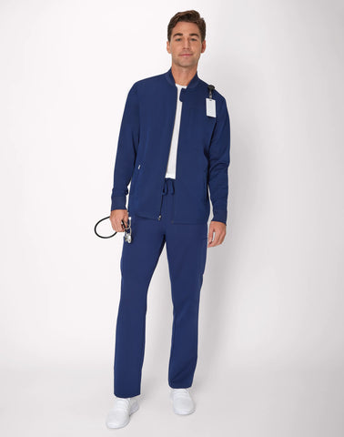 Hanes Comfort Fit Scrubs Men's Full-Zip Scrub Jacket