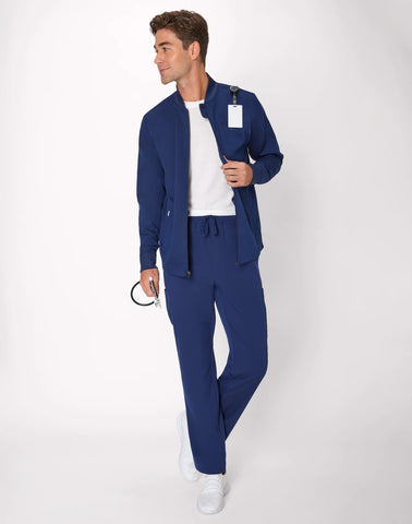 Hanes Comfort Fit Scrubs Men's Full-Zip Scrub Jacket