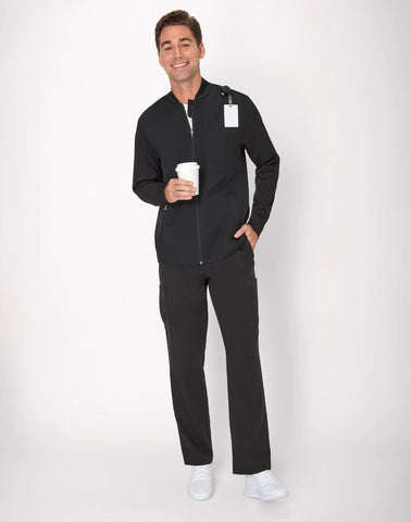 Hanes Comfort Fit Scrubs Men's Full-Zip Scrub Jacket