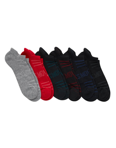 Hanes Moves Breathable Mesh Men’s Heel Shield Socks, Shoe Sizes 6-12, 6-Pairs