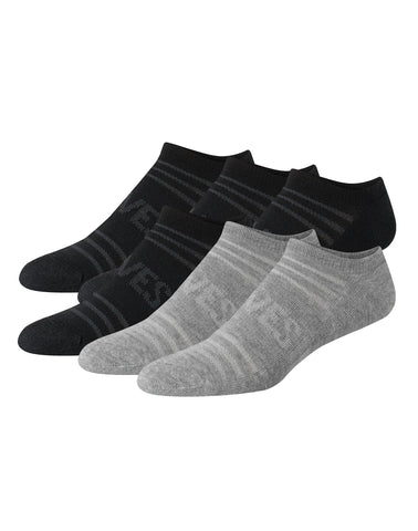 Hanes Moves Breathable Mesh Men’s No Show Socks, Shoe Sizes 6-12, 6-Pairs