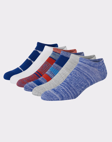 Hanes Originals Men's No Show Socks, Moisture Wicking, 6-Pairs