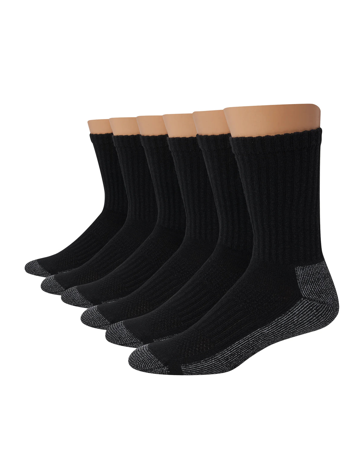 Hanes Men's Big & Tall Work Crew Socks, 6-Pairs