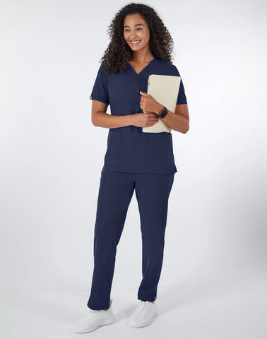 Hanes Comfort Fit Scrubs Women's Rib Back Scrub Top