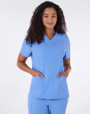 Hanes Comfort Fit Scrubs Women's Rib Back Scrub Top