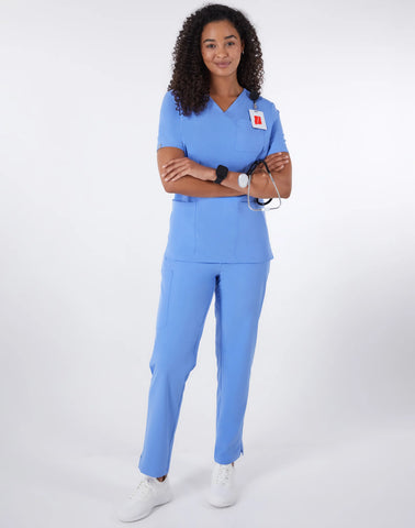 Hanes Comfort Fit Scrubs Women's Rib Back Scrub Top