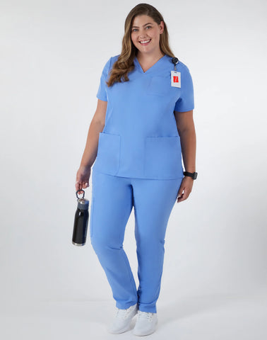 Hanes Comfort Fit Scrubs Women's Rib Back Scrub Top