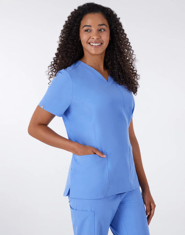 Hanes Comfort Fit Scrubs Women's Rib Back Scrub Top