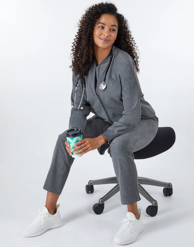 Hanes Comfort Fit Scrubs Women's Rib Back Scrub Top