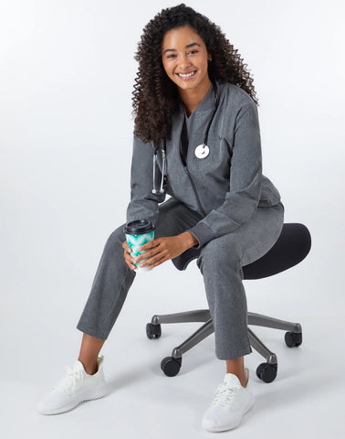 Hanes Comfort Fit Scrubs Women's Rib Back Scrub Top