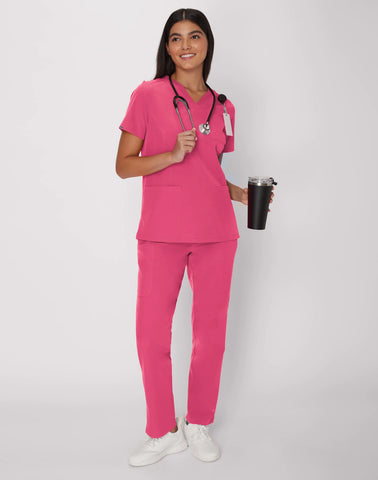 Hanes Comfort Fit Scrubs Women's Rib Back Scrub Top