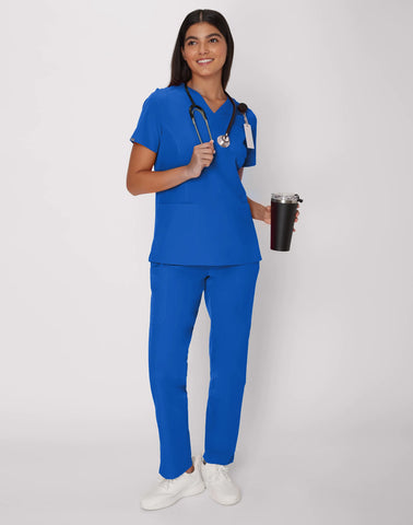 Hanes Comfort Fit Scrubs Women's Rib Back Scrub Top