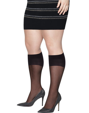 Hanes Curves Women's Sheer Socks, 2-Pairs