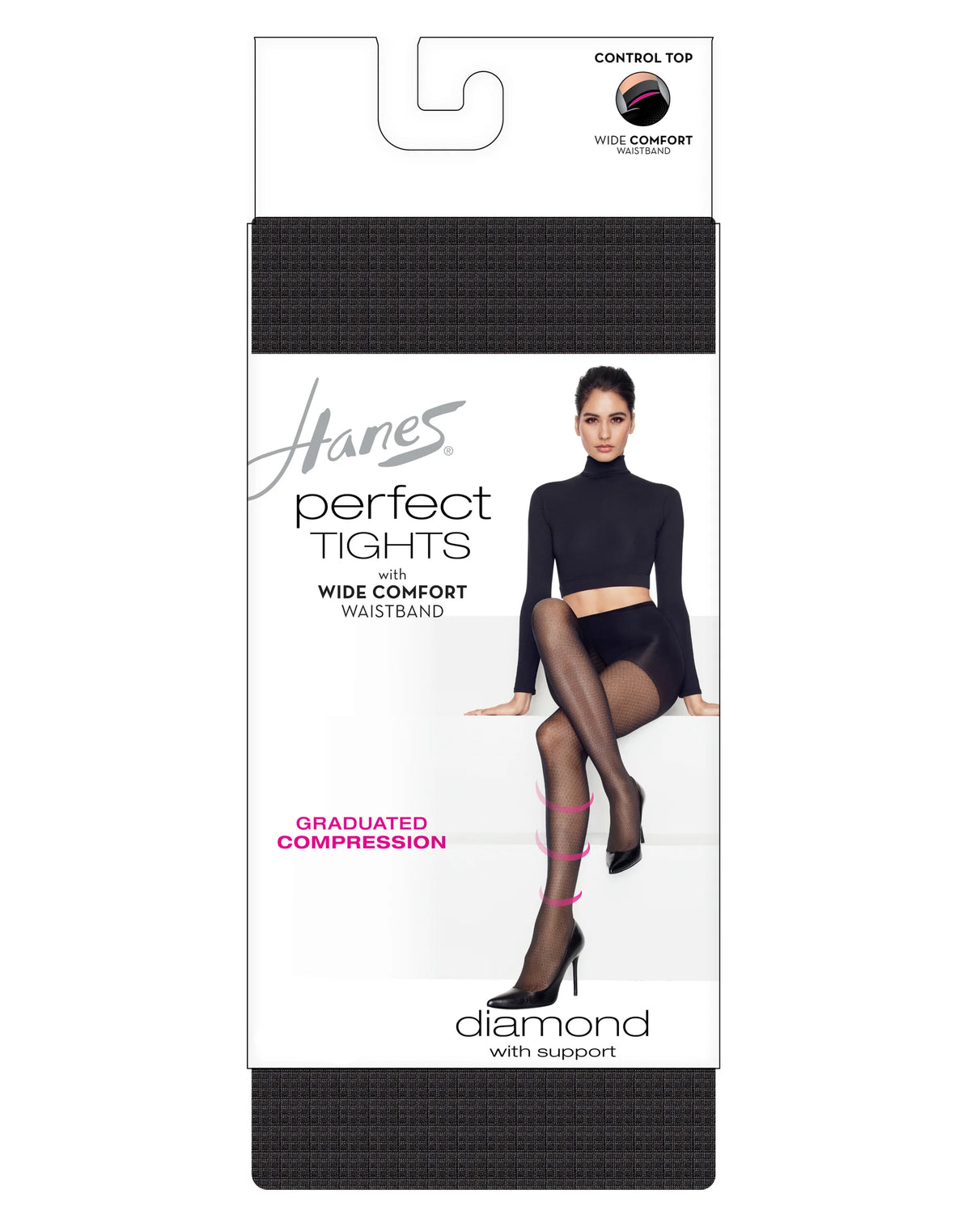 Hanes Perfect Diamond Women's Tights, Compression, Control Top