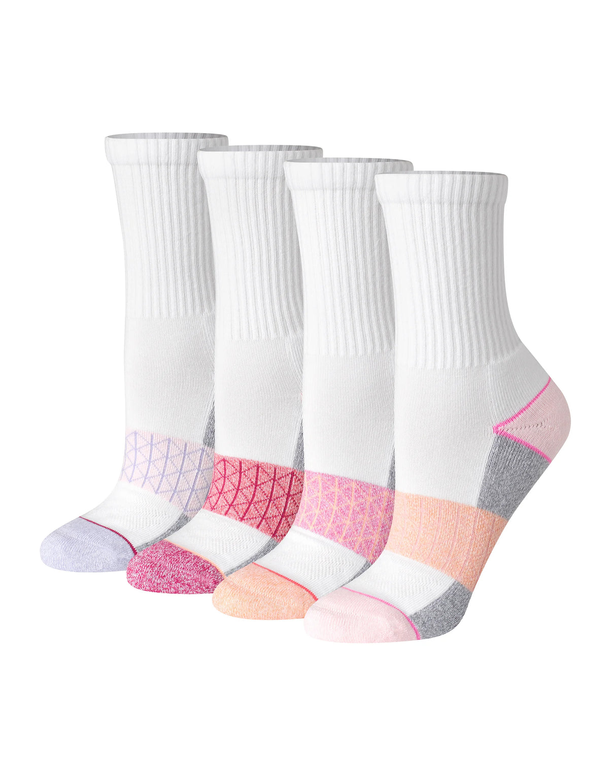 Hanes Absolute Comfort Women's Crew Socks, 4-Pairs