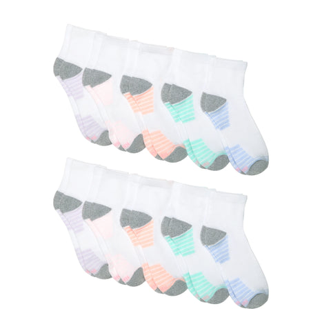 Hanes Moves X-Temp Women’s Ankle Socks, 10-Pairs, Shoe Sizes 5-9