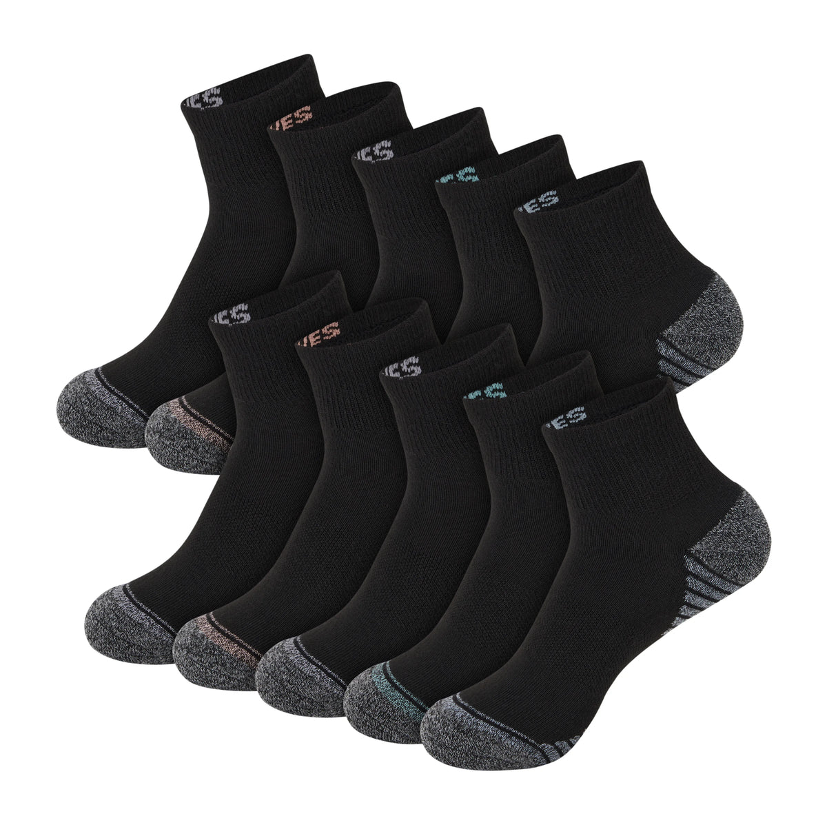 Hanes Moves X-Temp Women’s Ankle Socks, 10-Pairs, Shoe Sizes 8-12