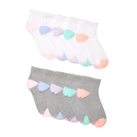 Hanes Moves X-Temp Women’s Ankle Socks, 10-Pairs, Shoe Sizes 8-12