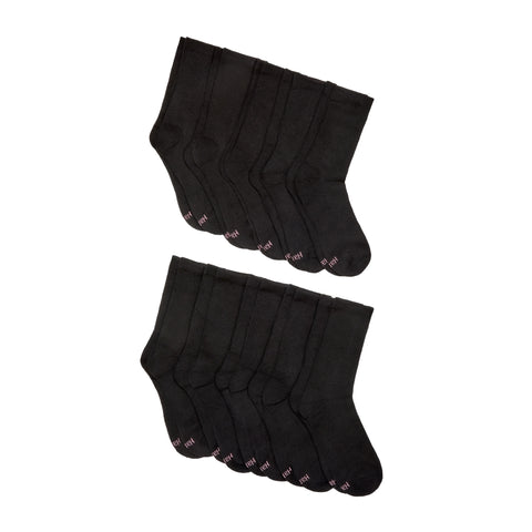 Hanes Moves X-Temp Women's Crew Socks, 10-Pairs, Shoe Sizes 5-9