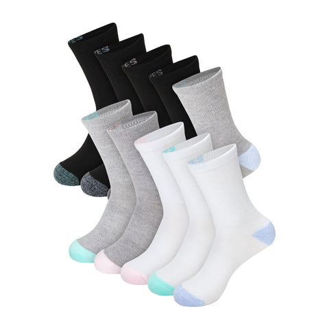 Hanes Moves X-Temp Women's Crew Socks, 10-Pairs, Shoe Sizes 8-12
