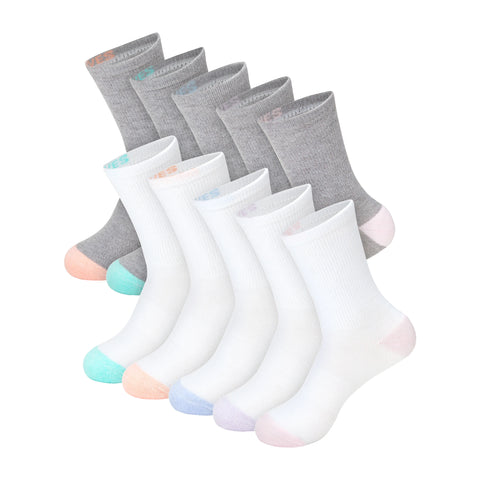 Hanes Moves X-Temp Women's Crew Socks, 10-Pairs, Shoe Sizes 8-12